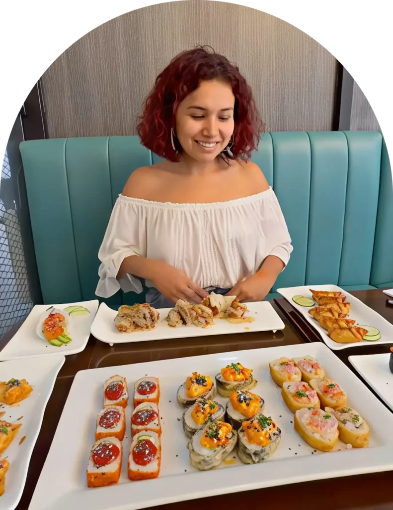 Probando barra libre en lima de Munaska makis