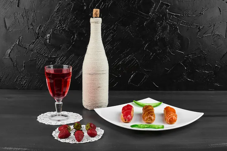 Sake con comida